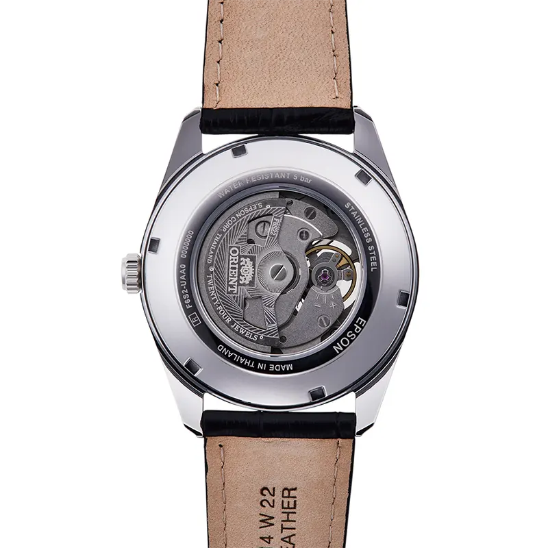 Orient Semi-skeleton Open Heart Leather Men's Watch- RA-AR0004S